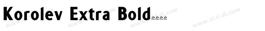 Korolev Extra Bold字体转换
